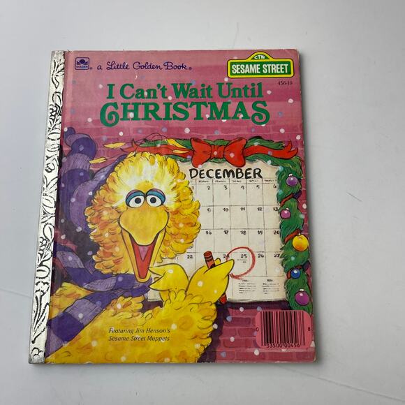 Vintage Little Golden Book "Sesame Street I can't Wait for Christmas" 1989 - Picture 2 of 5